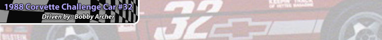 Bobby Archer Corvette Challenge Car #32